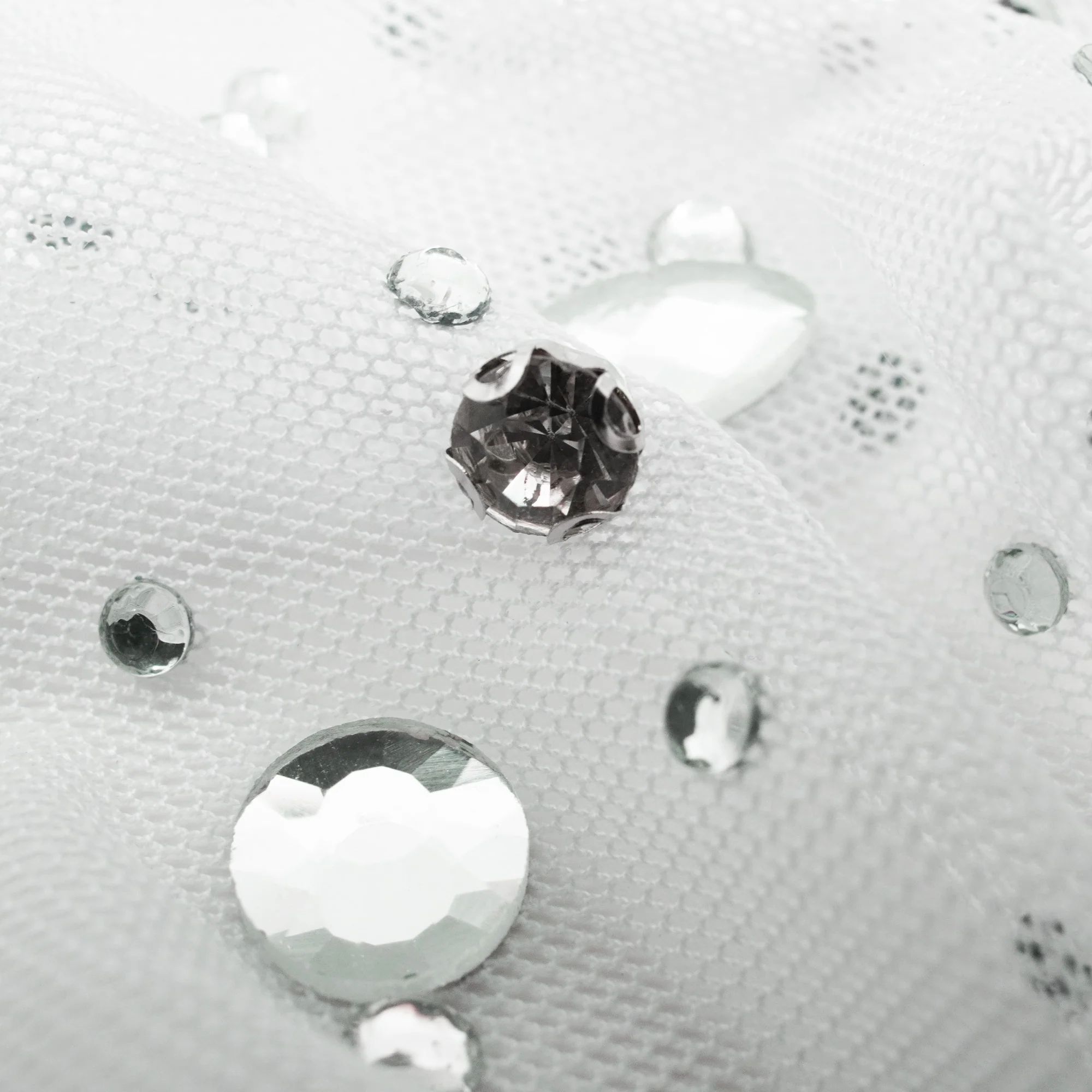 Brilliance Beaded with Rhinestone Stretch Mesh Fabric | Blue Moon Fabrics - Image 16