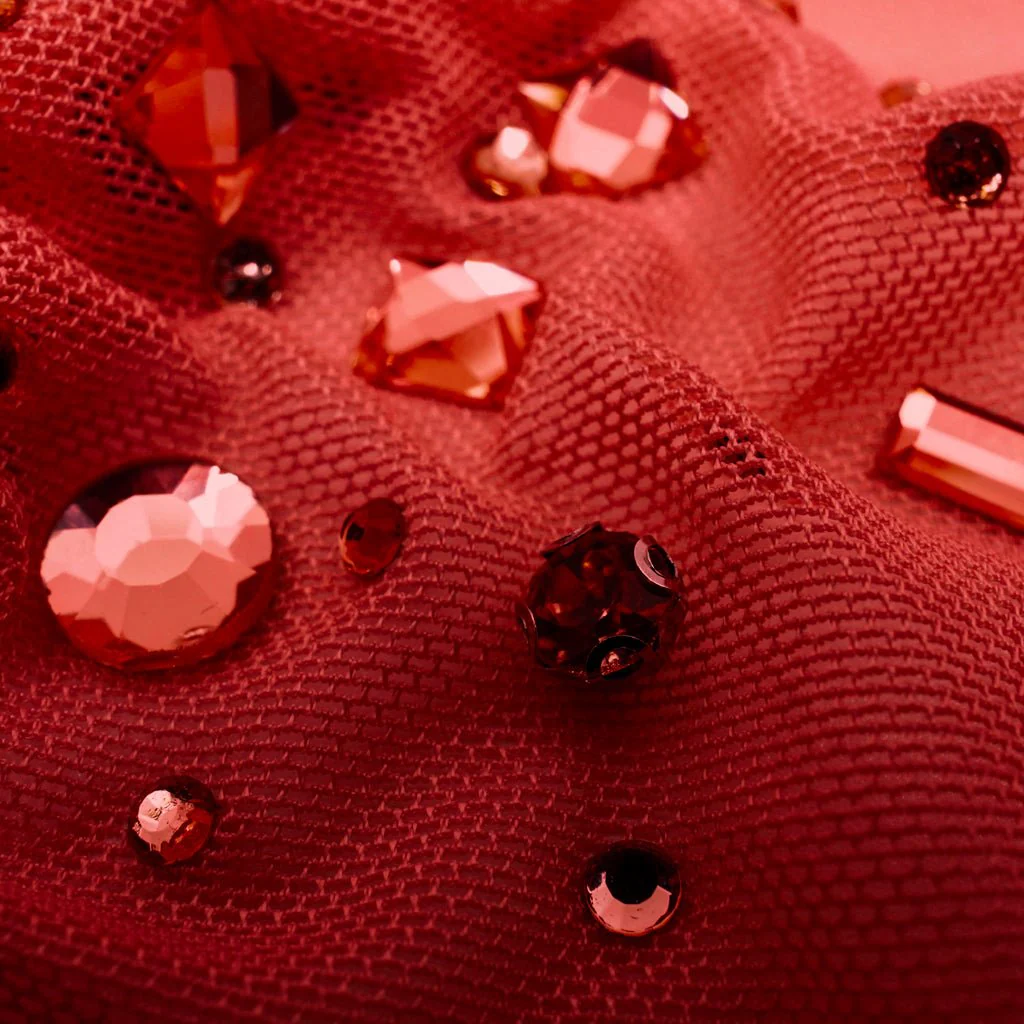 Brilliance Beaded with Rhinestone Stretch Mesh Fabric | Blue Moon Fabrics - Image 26