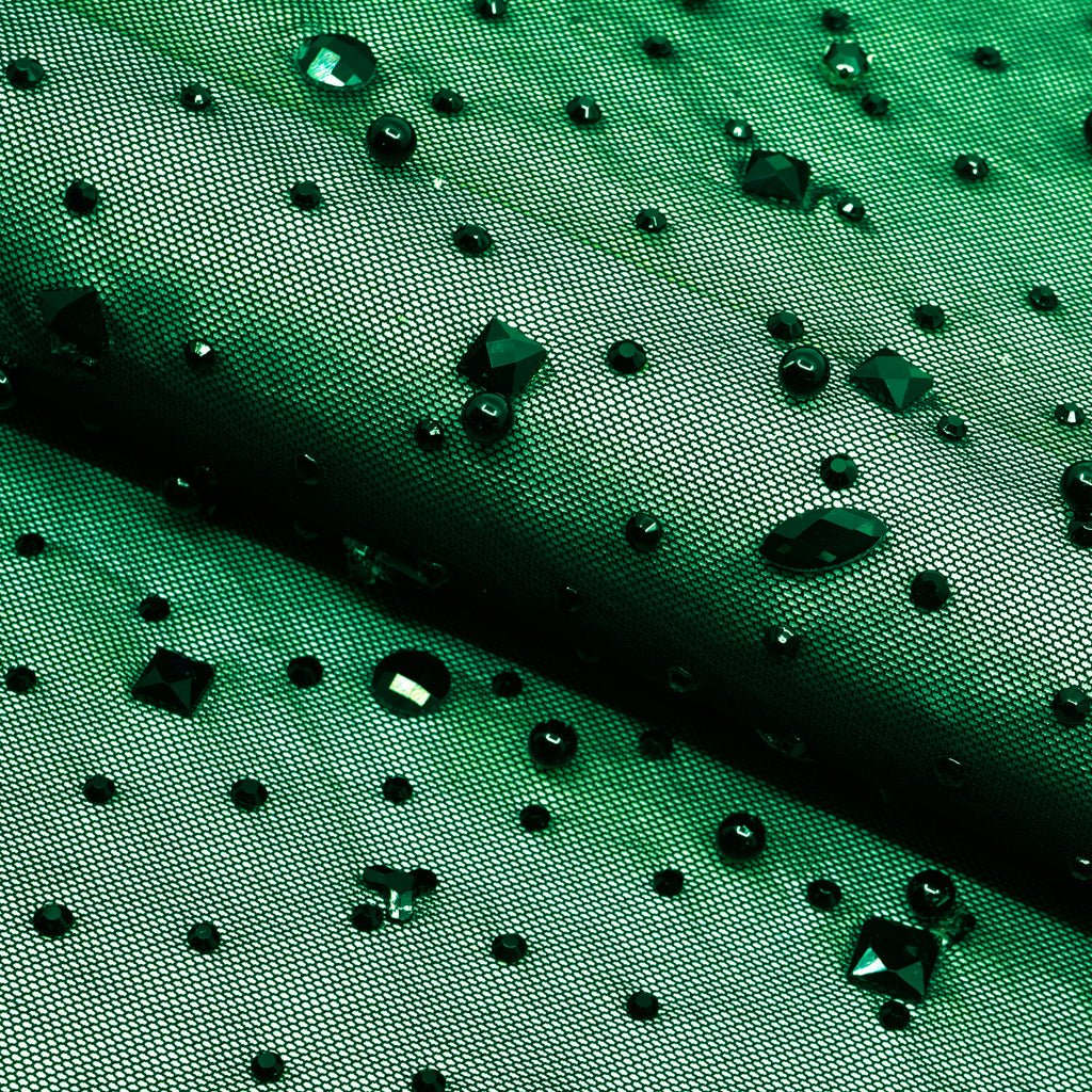 Brilliance Beaded with Rhinestone Stretch Mesh Fabric | Blue Moon Fabrics - Image 28