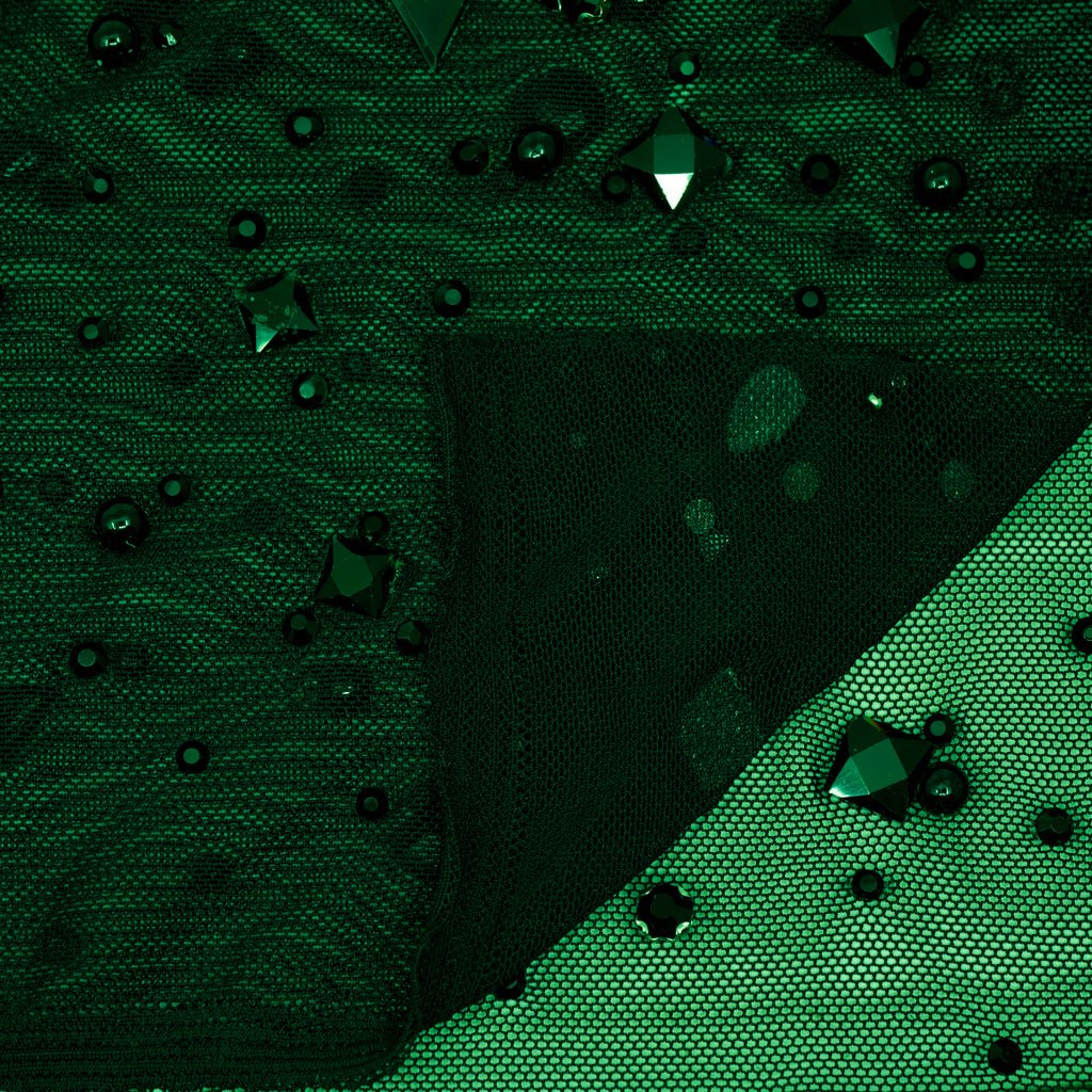 Brilliance Beaded with Rhinestone Stretch Mesh Fabric | Blue Moon Fabrics - Image 29