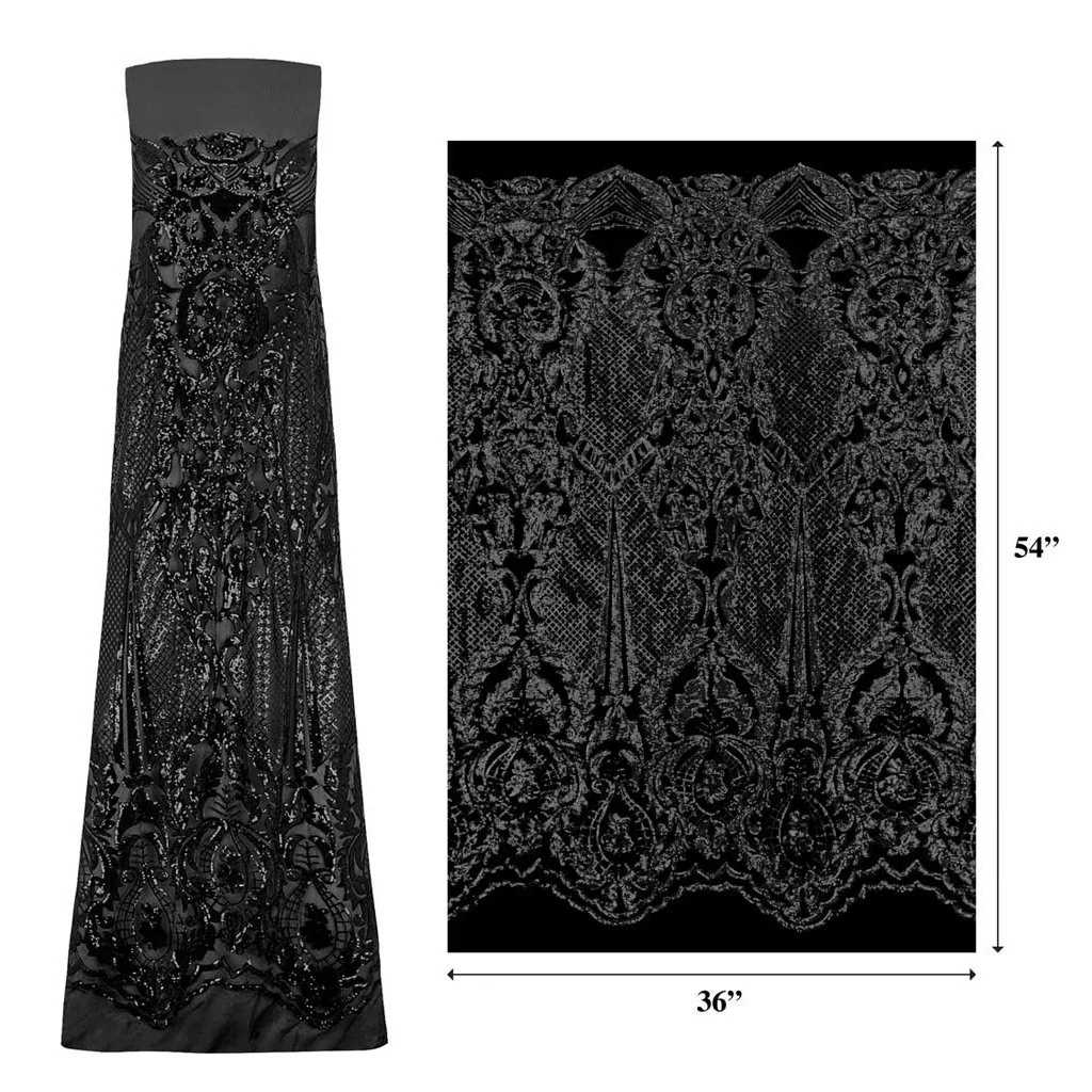 Celine Stretch Mesh Sequin Fabric | Blue Moon Fabrics - Image 6
