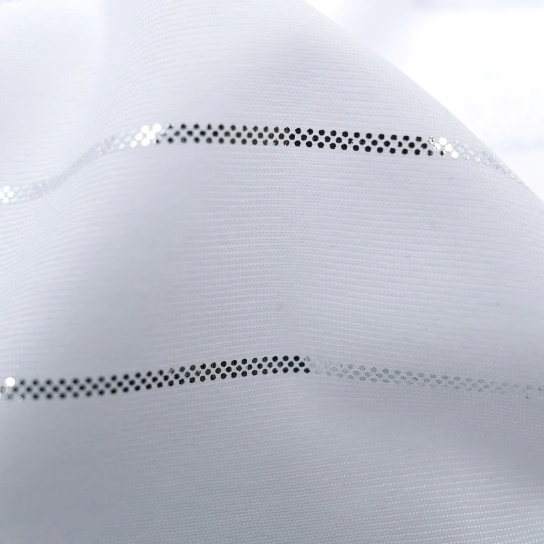 Chicago Foiled Line Spandex Fabric | Blue Moon Fabrics - Image 6