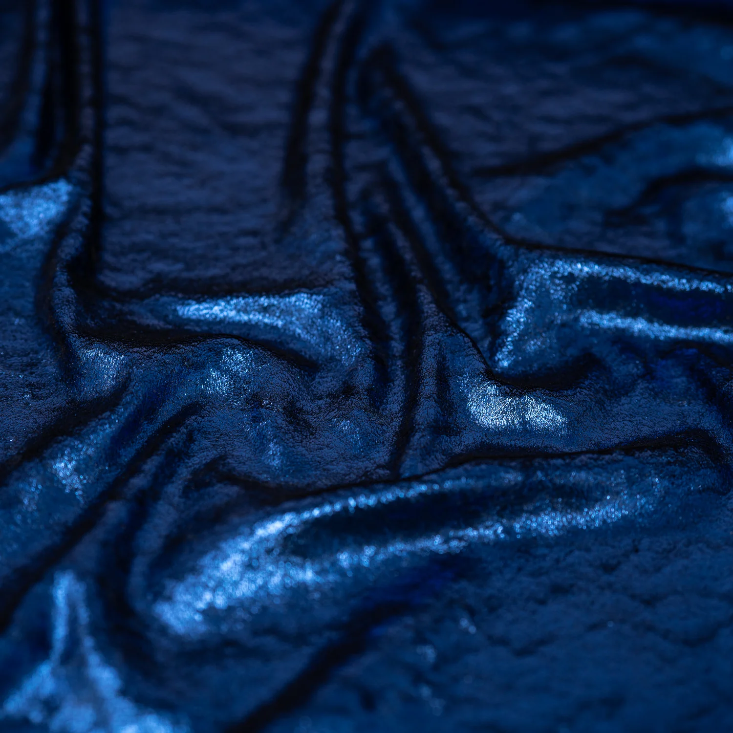 D Isis Foiled Stretch Velvet Fabric | Blue Moon Fabrics - Image 12