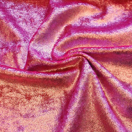 D Isis Foiled Stretch Velvet Fabric | Blue Moon Fabrics - Image 8