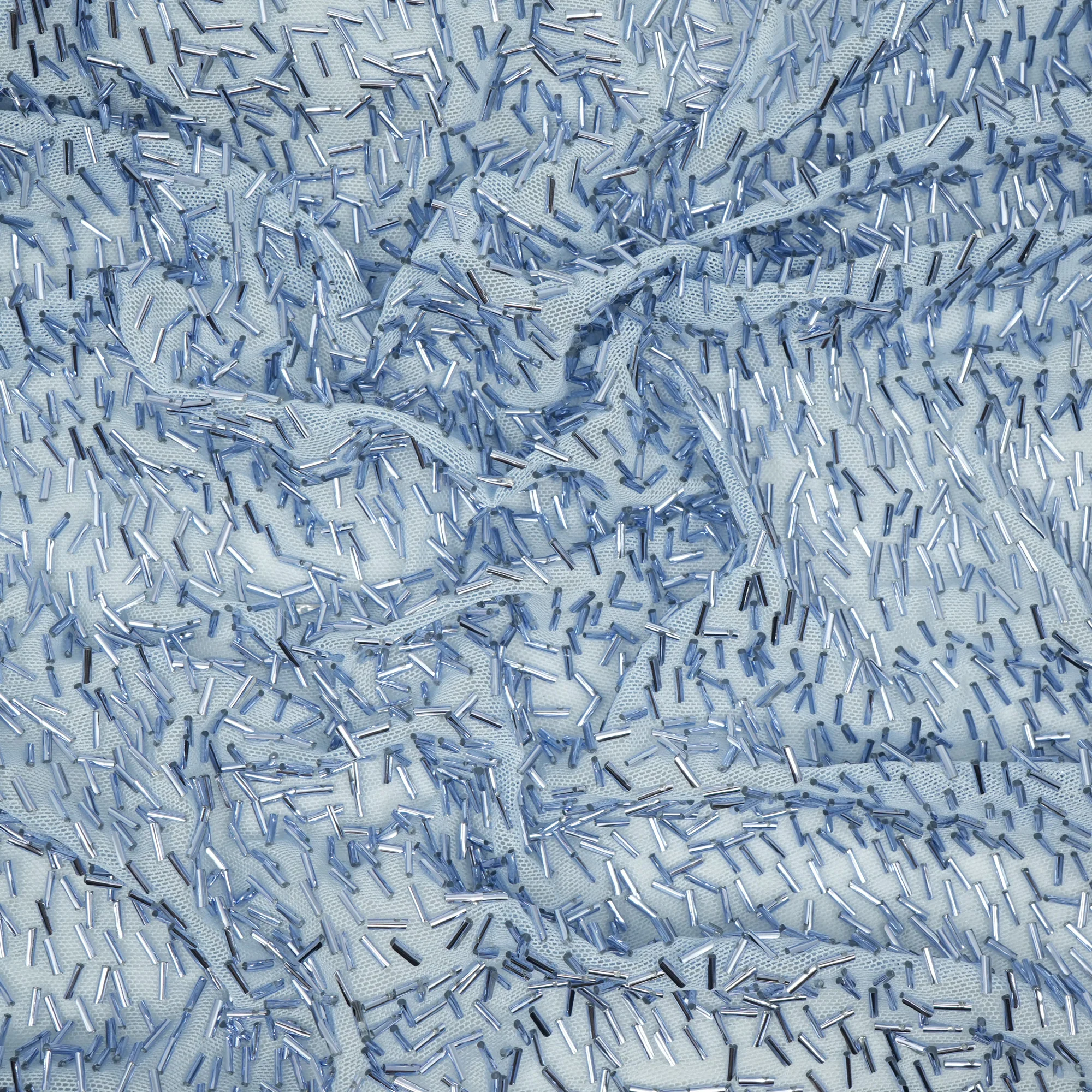 Dazzle Beaded Stretch Mesh Fabric | Blue Moon Fabrics - Image 11