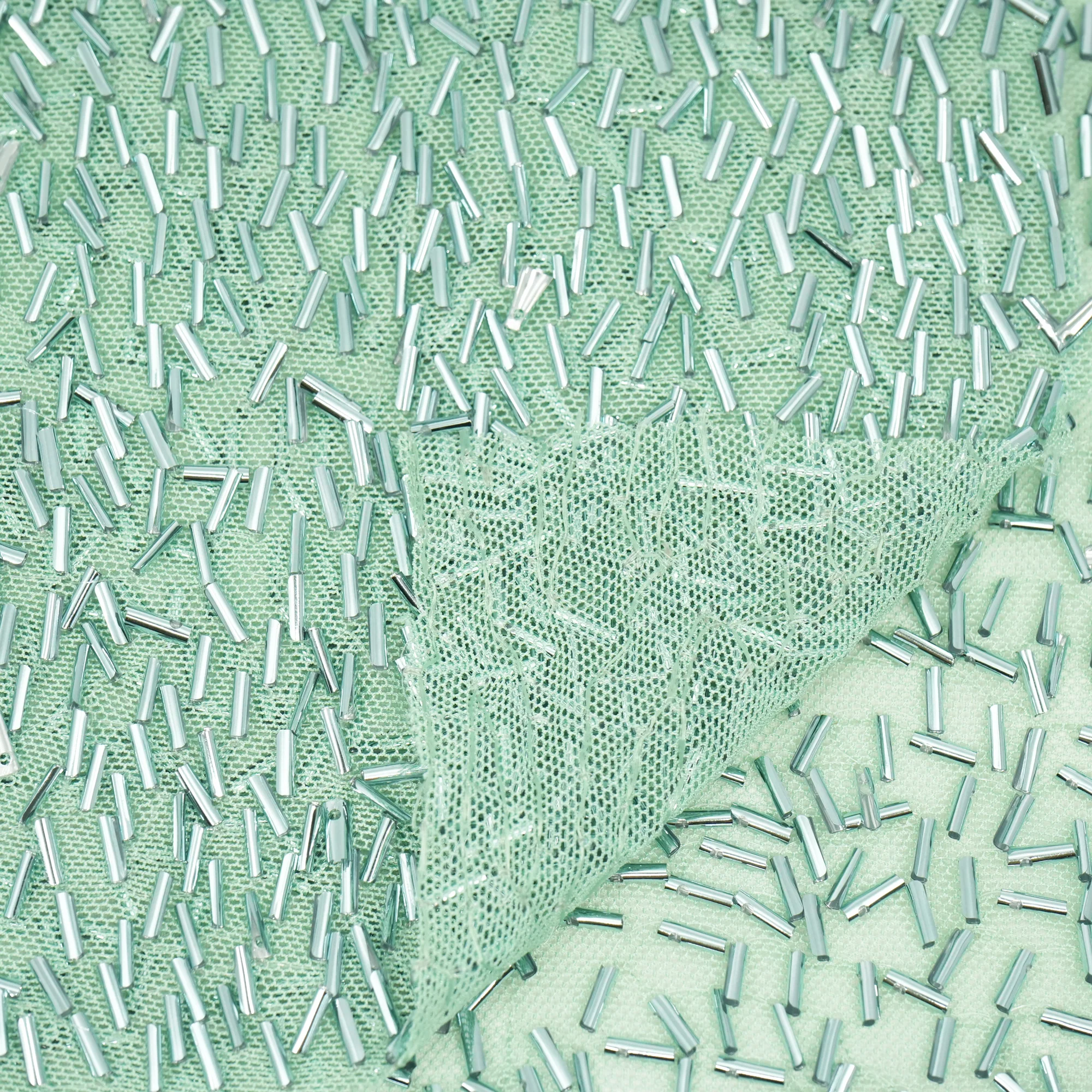 Dazzle Beaded Stretch Mesh Fabric | Blue Moon Fabrics - Image 21