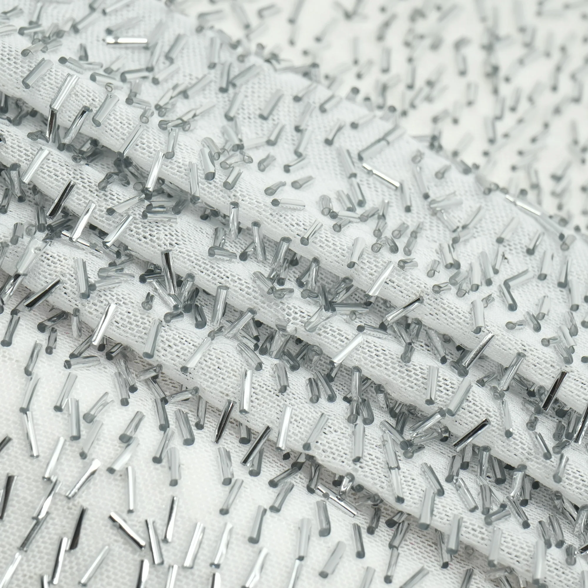 Dazzle Beaded Stretch Mesh Fabric | Blue Moon Fabrics - Image 3