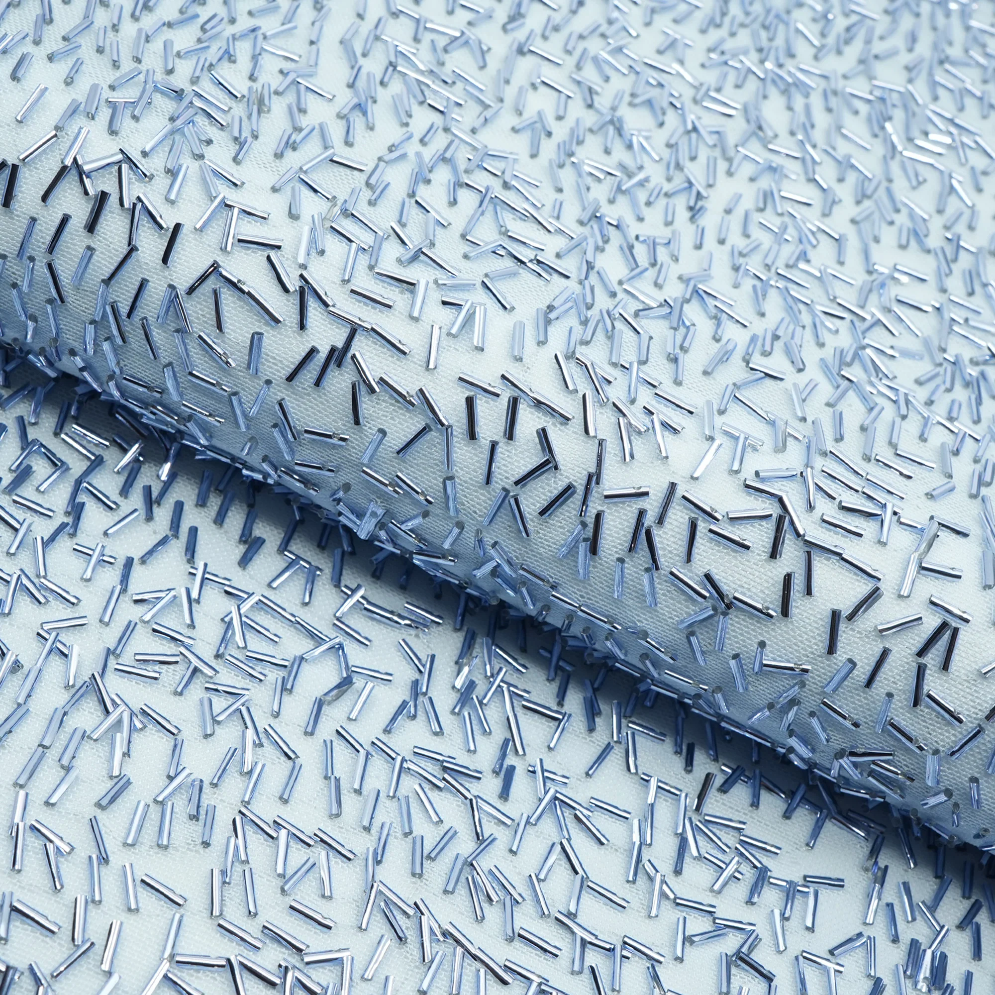 Dazzle Beaded Stretch Mesh Fabric | Blue Moon Fabrics - Image 8
