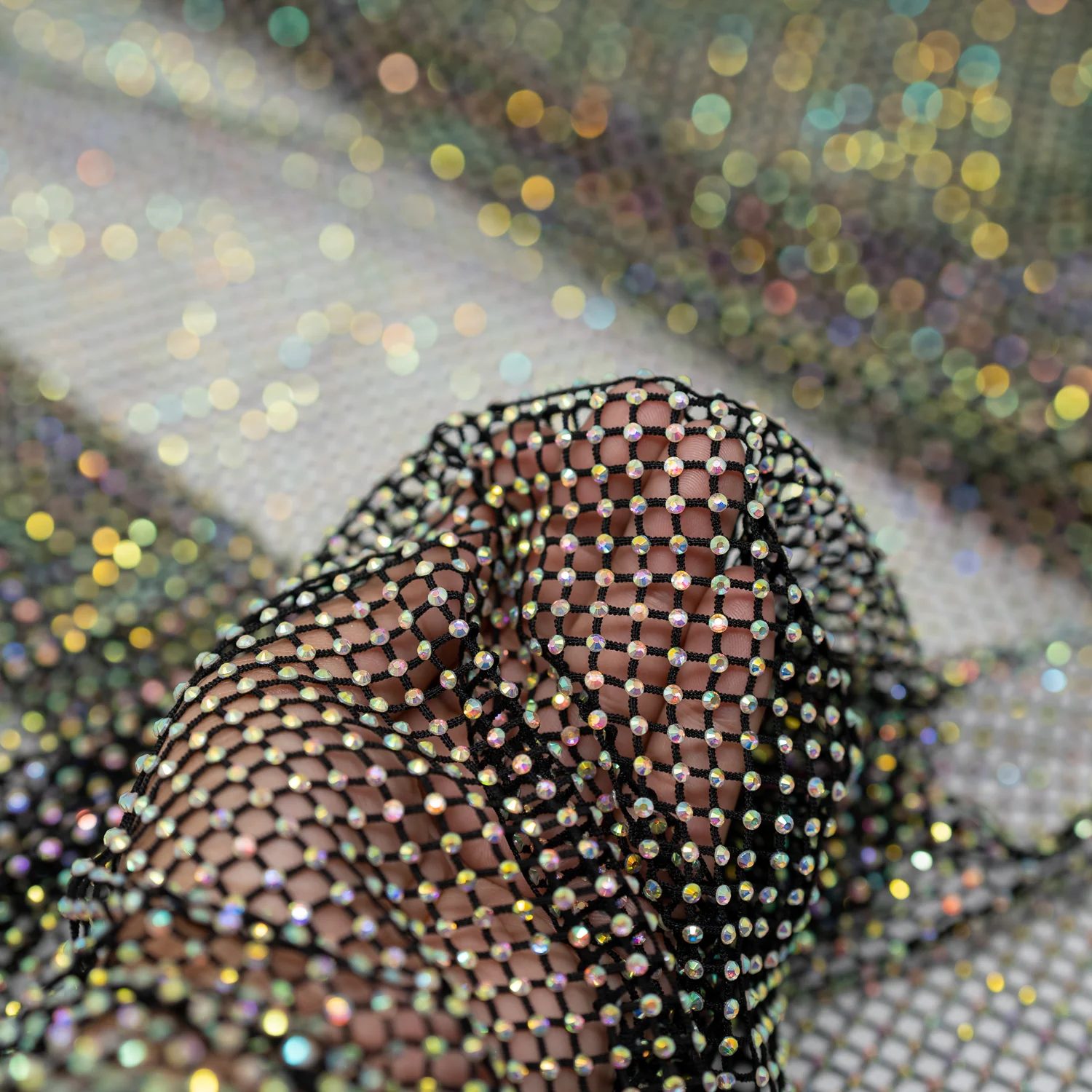 Enigma Diamond Fishnet Fabric | Blue Moon Fabrics - Image 24