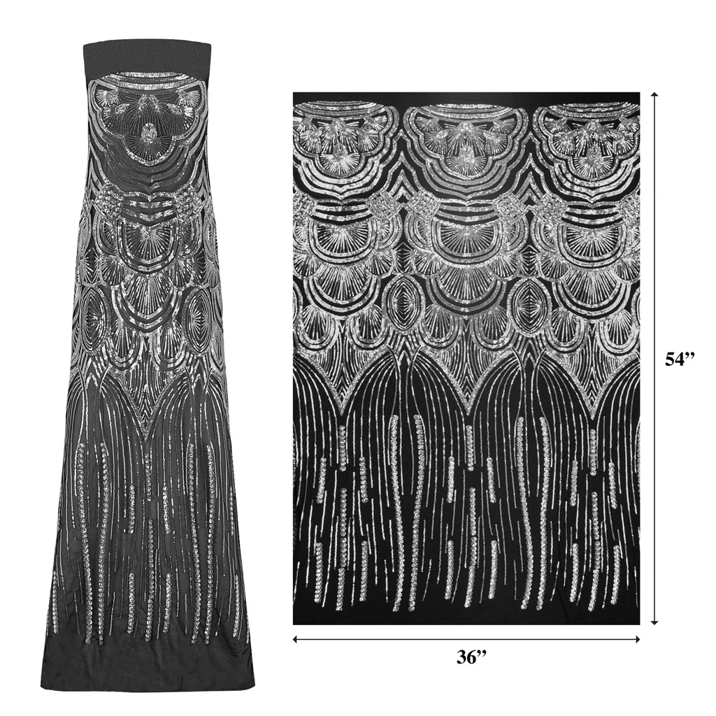 Gatsby Stretch Mesh Sequin | Blue Moon Fabrics - Image 4