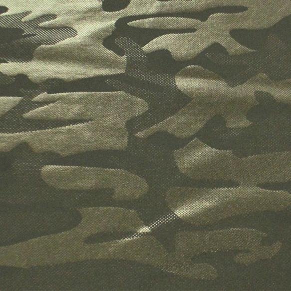 GI Jane Foil Printed Superflex Heavy Compression Spandex Fabric | Blue Moon Fabrics - Image 5