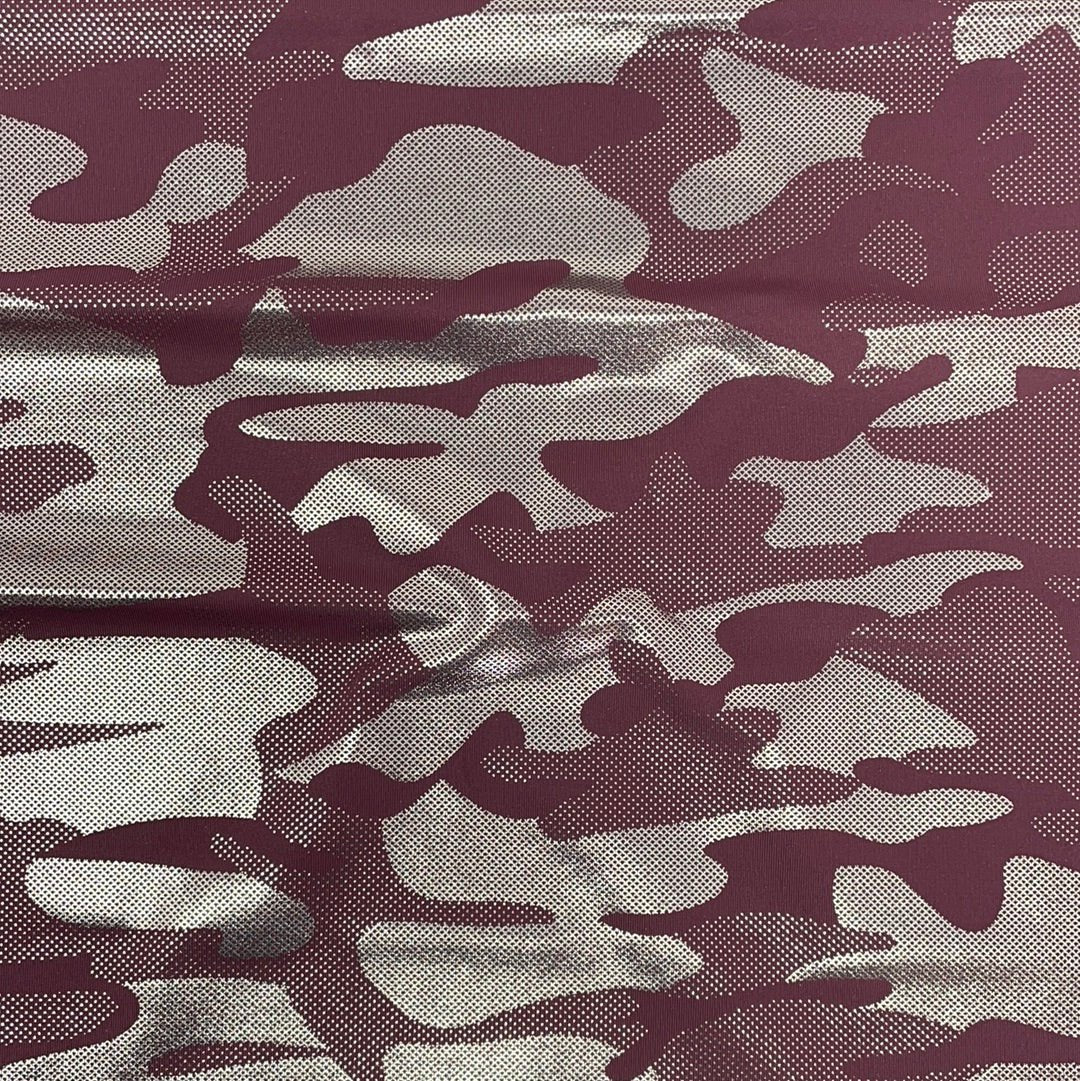 GI Jane Foil Printed Superflex Heavy Compression Spandex Fabric | Blue Moon Fabrics - Image 8
