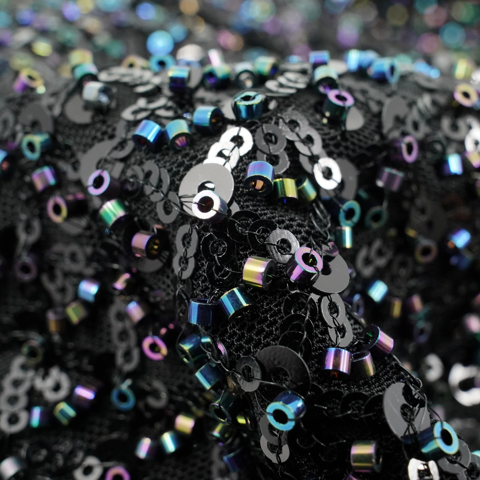 Prestige Beaded with Sequins Stretch Mesh Fabric | Blue Moon Fabrics - Image 10