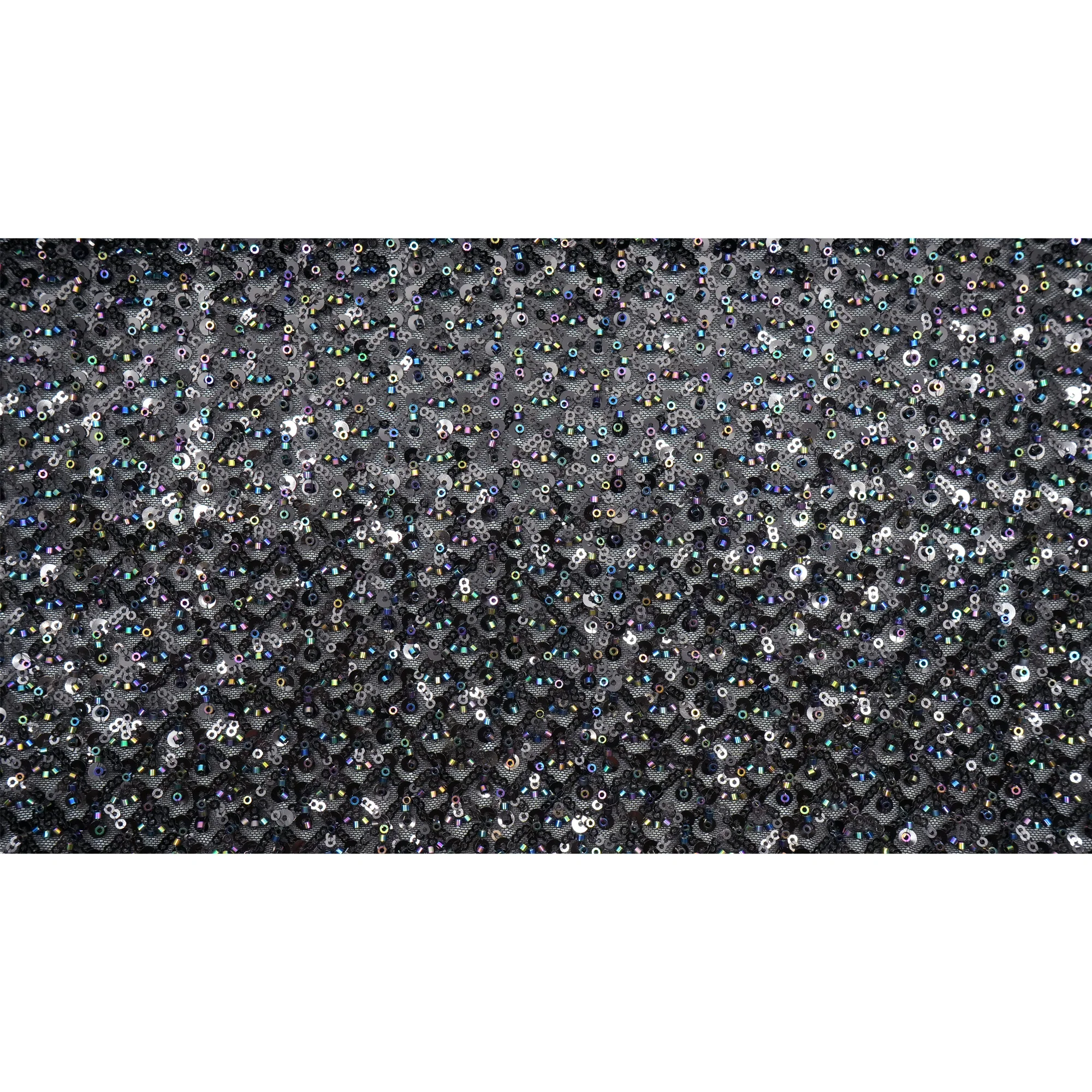 Prestige Beaded with Sequins Stretch Mesh Fabric | Blue Moon Fabrics - Image 11