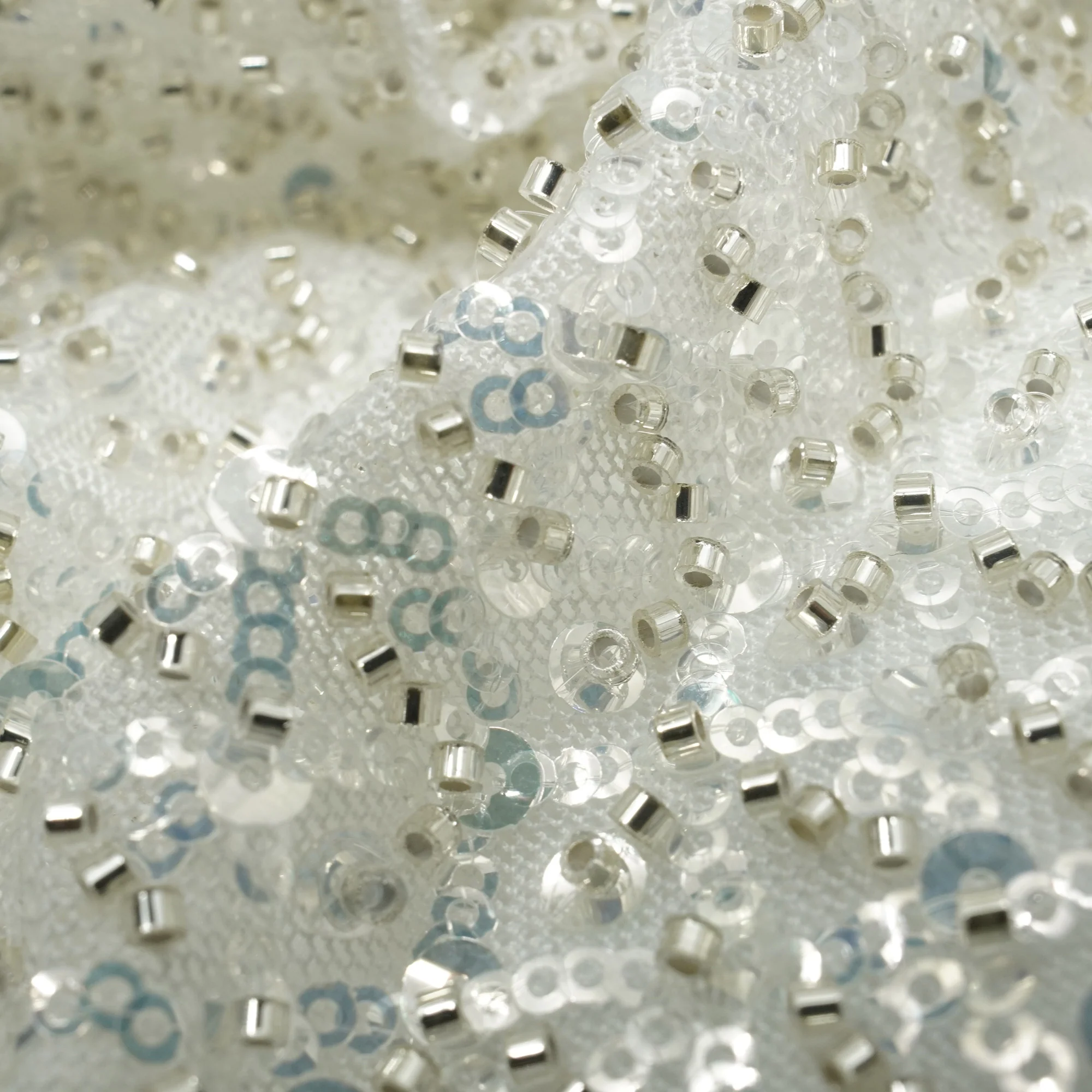 Prestige Beaded with Sequins Stretch Mesh Fabric | Blue Moon Fabrics - Image 4