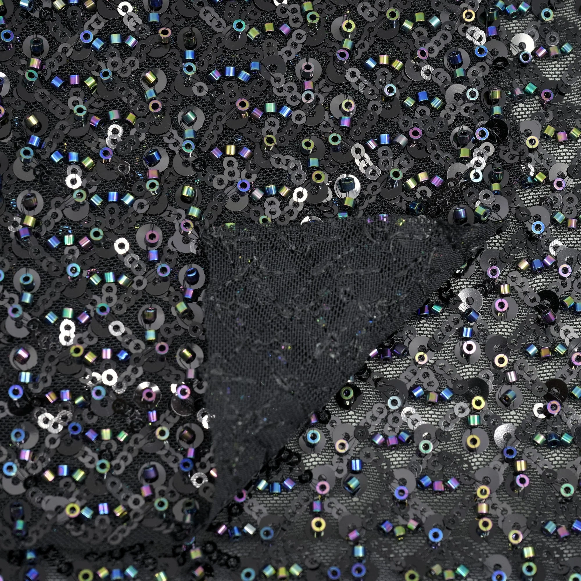 Prestige Beaded with Sequins Stretch Mesh Fabric | Blue Moon Fabrics - Image 7