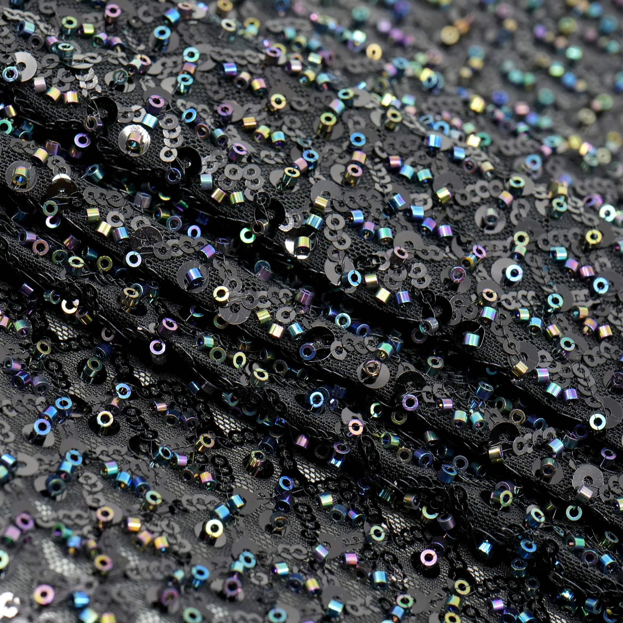 Prestige Beaded with Sequins Stretch Mesh Fabric | Blue Moon Fabrics - Image 8