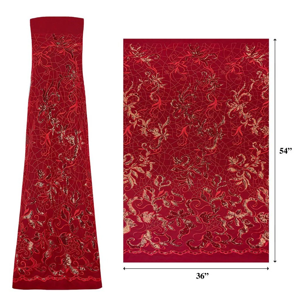 Renaissance Stretch Mesh Sequin Fabric | Blue Moon Fabrics - Image 12