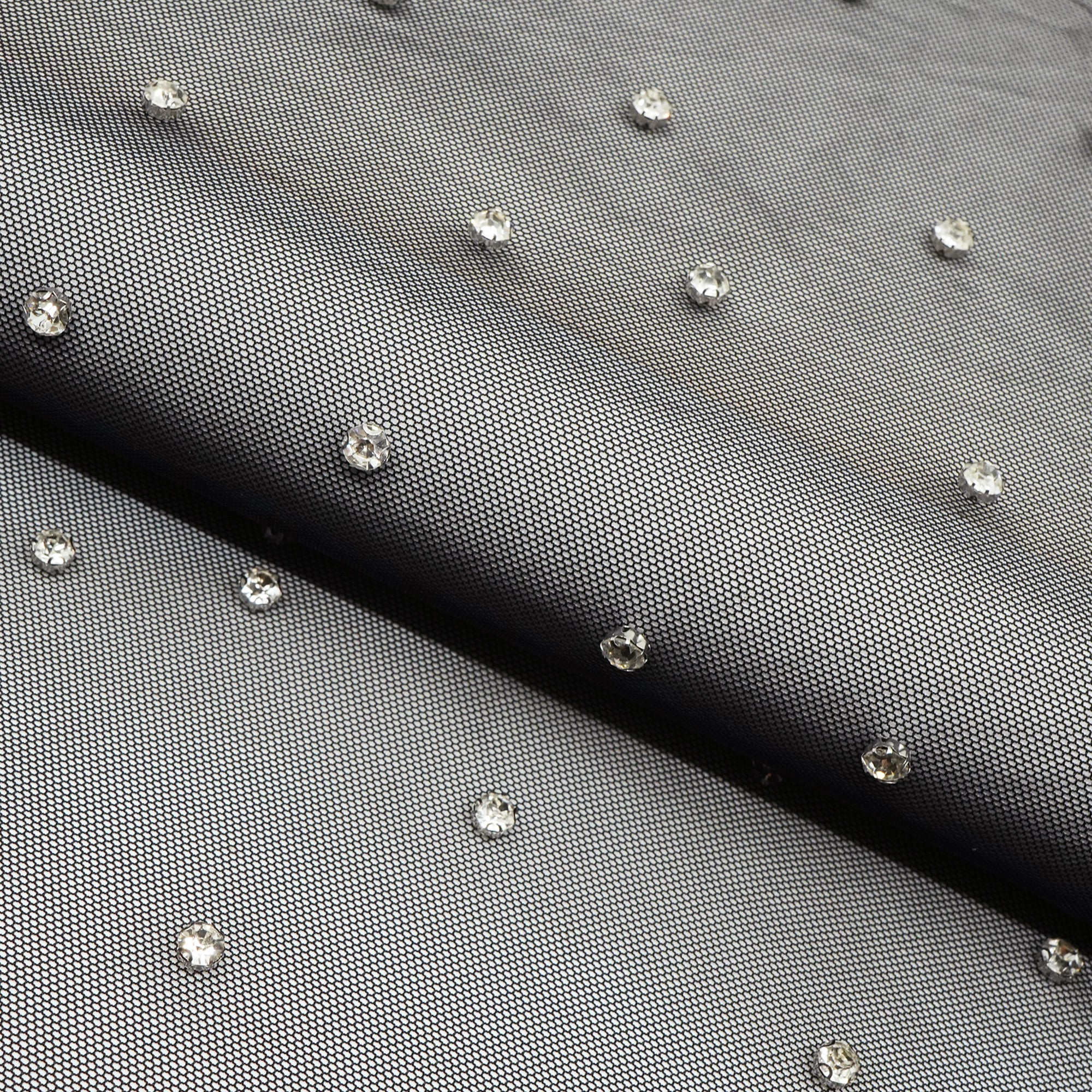 Stellar Rhinestone Stretch Mesh Fabric | Blue Moon Fabrics - Image 11