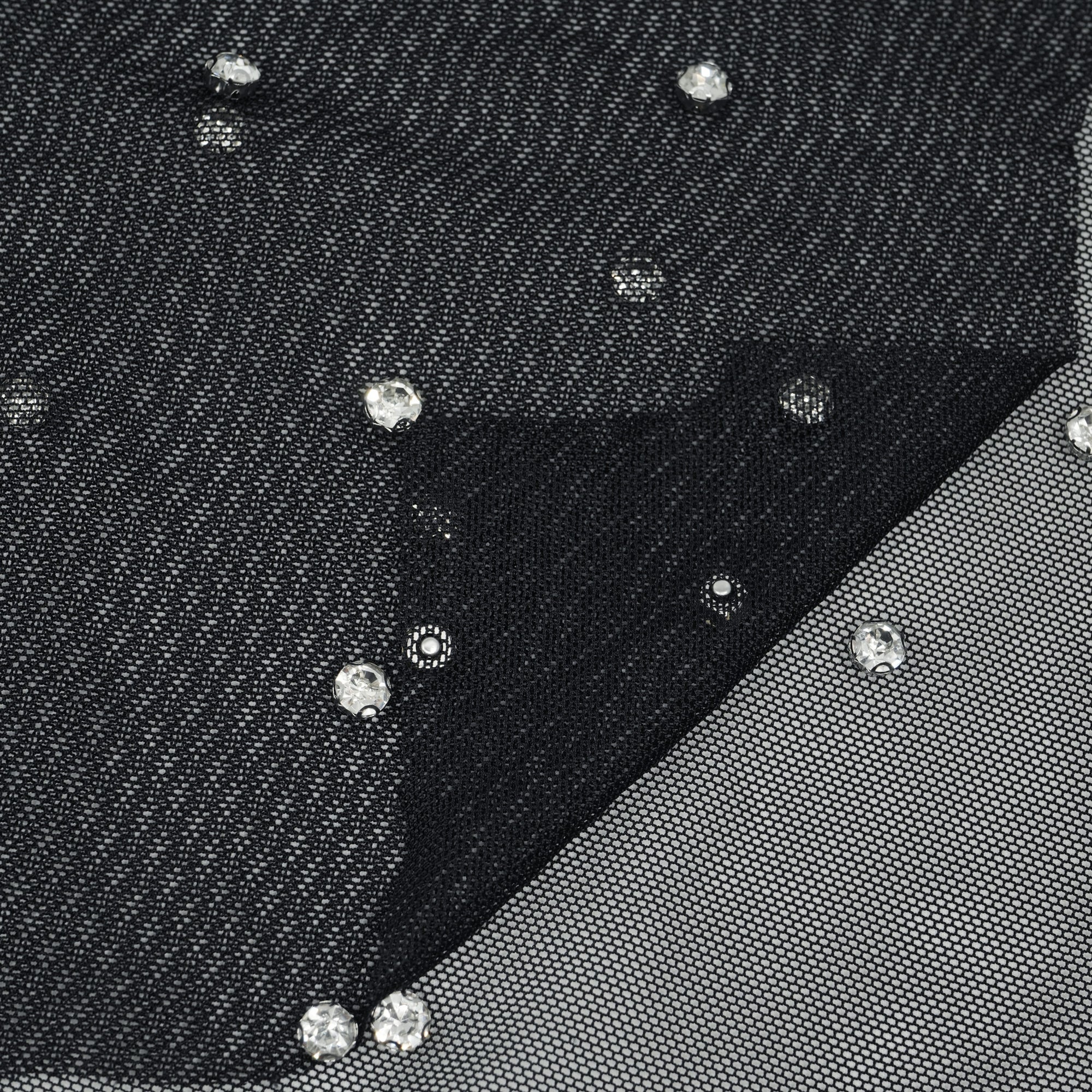Stellar Rhinestone Stretch Mesh Fabric | Blue Moon Fabrics - Image 12