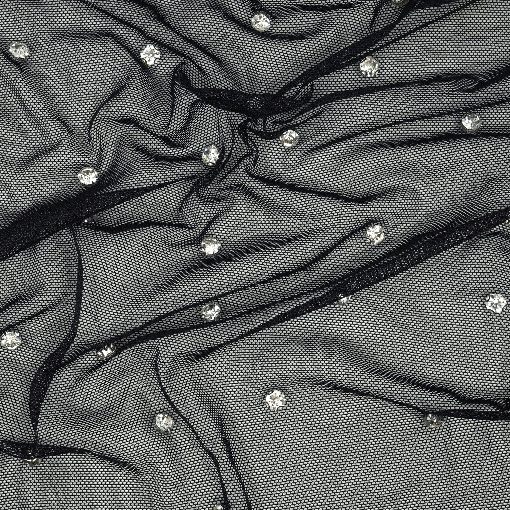 Stellar Rhinestone Stretch Mesh Fabric | Blue Moon Fabrics - Image 13