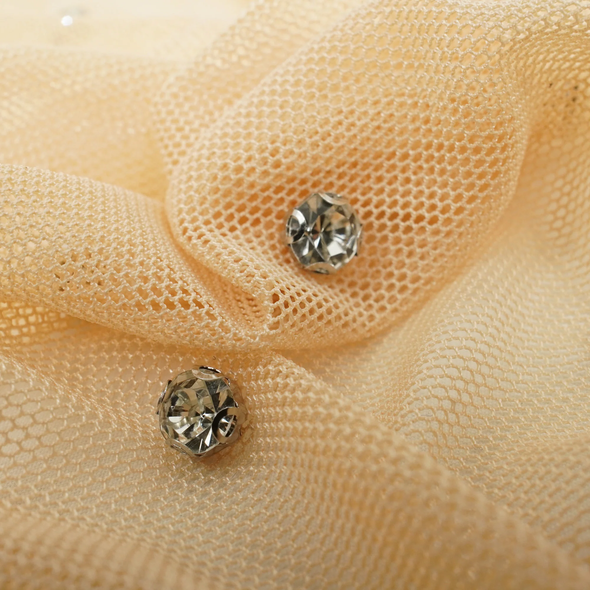 Stellar Rhinestone Stretch Mesh Fabric | Blue Moon Fabrics - Image 18