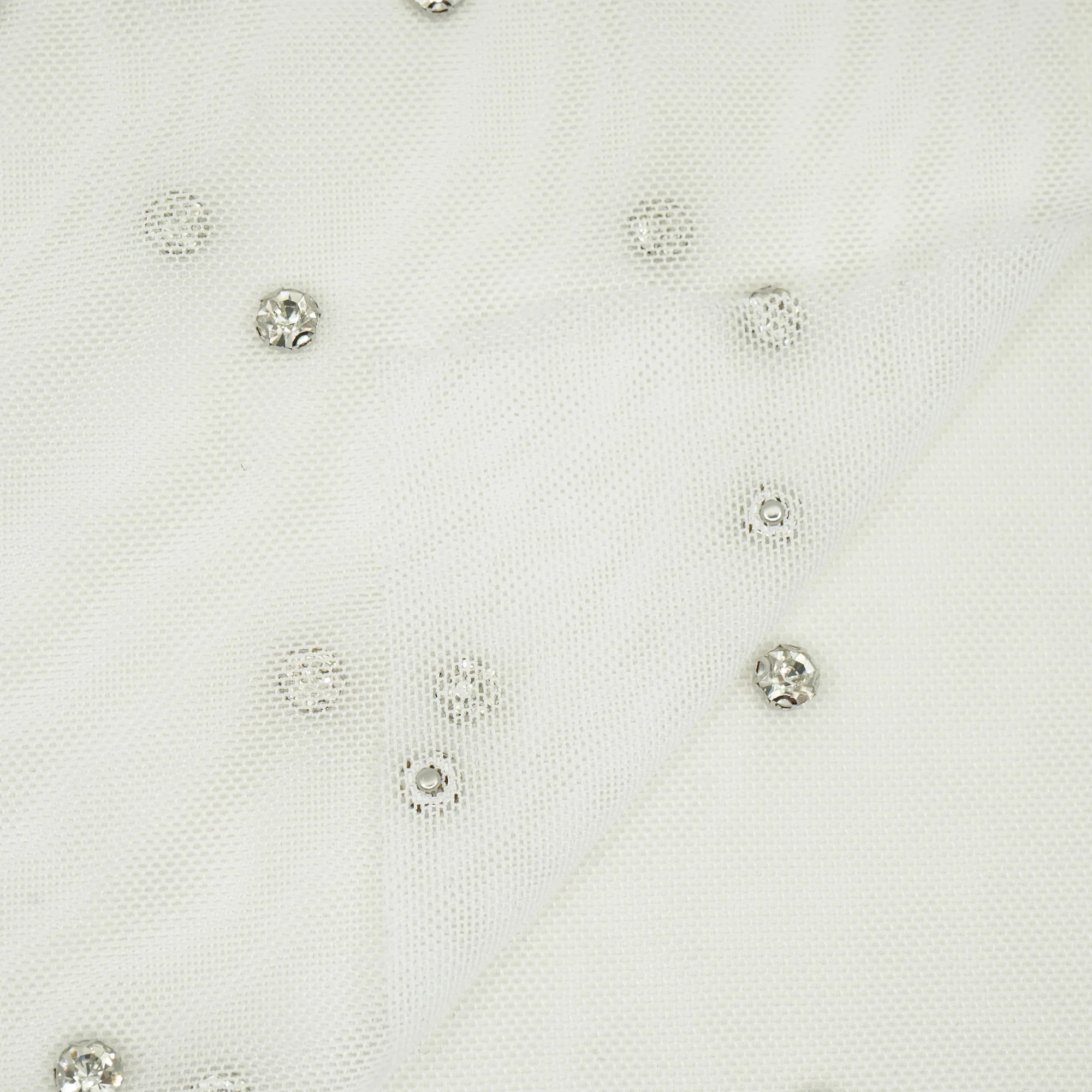 Stellar Rhinestone Stretch Mesh Fabric | Blue Moon Fabrics - Image 3