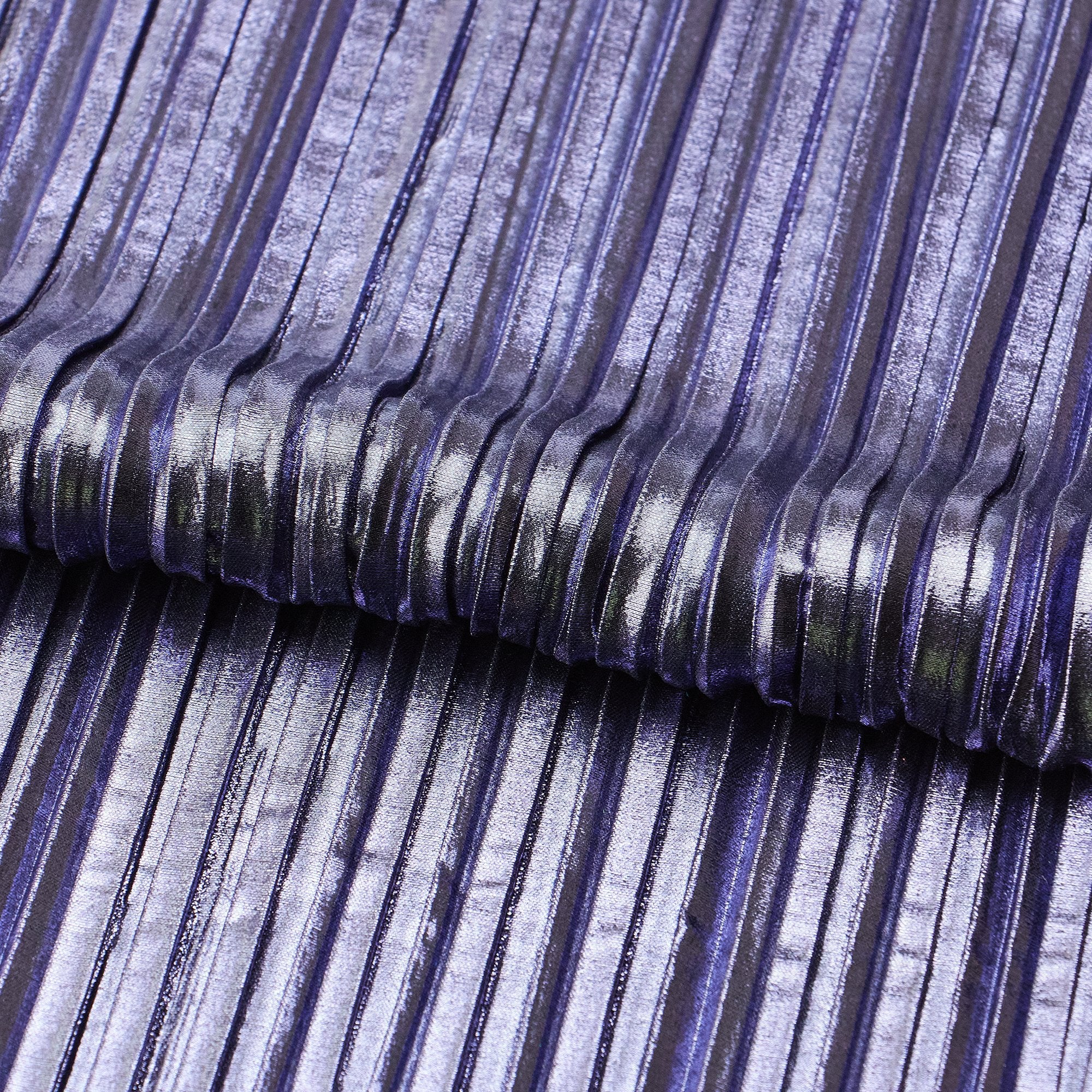 Titanium Pleated Polyester Fabric | Blue Moon Fabrics - Image 8